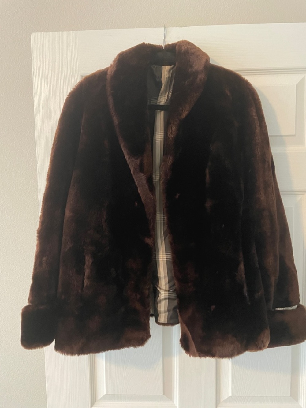 Vintage Brown Rabbit Fur Coat Size M